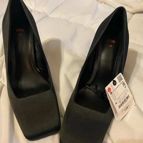 ZARA SHOES NEW WITH TAGS SQUARE HEEL - Picture 12 of 12